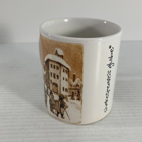 Tams Made in England Shakespears Globe Souvenir Mug 10 oz Coffee Tea White Brown - Picture 2 of 8